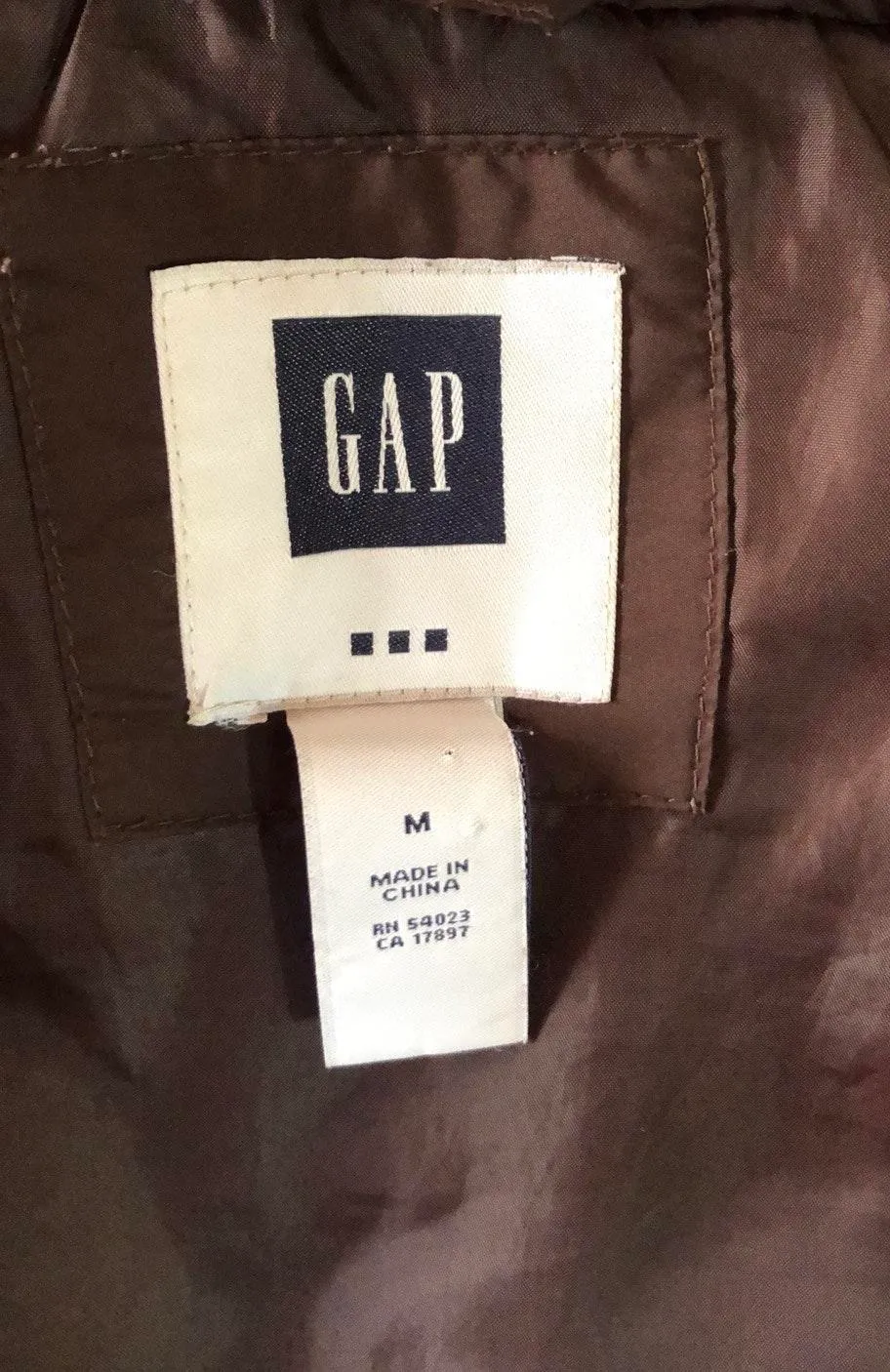 Brown Puffer Jacket with Hood Size Medium - Image 10