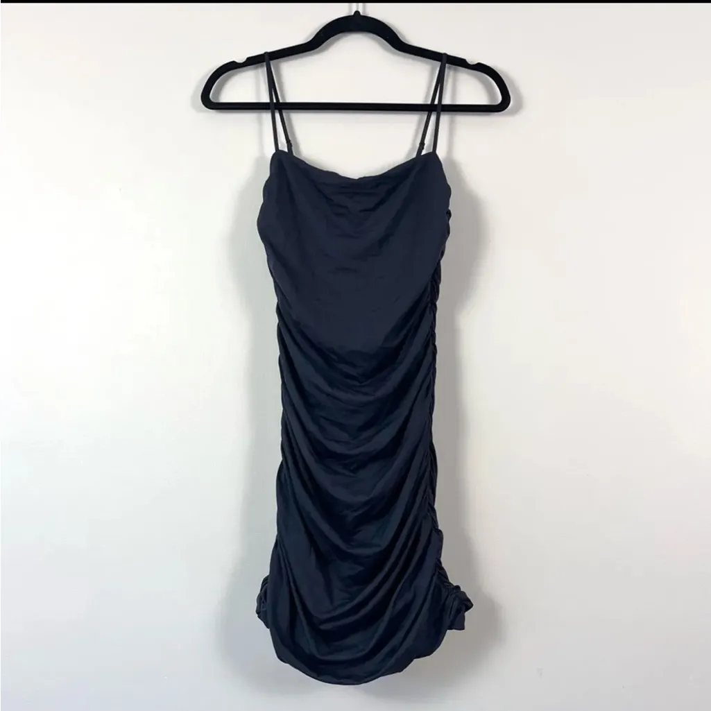 Babaton x  Aritzia Contour Ruched Cami Mini Dress in Black Medium - Image 6