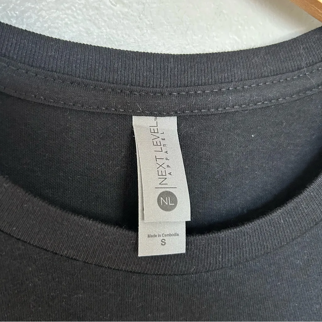 Next Level Apparel Black Graphic Cycle Top - Image 5