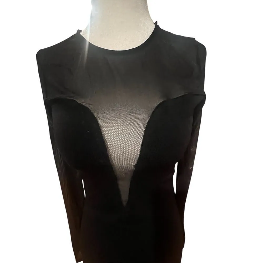 NWOT Astr the label women's Leona women's black‎ dress size small with keyhole - Image 9