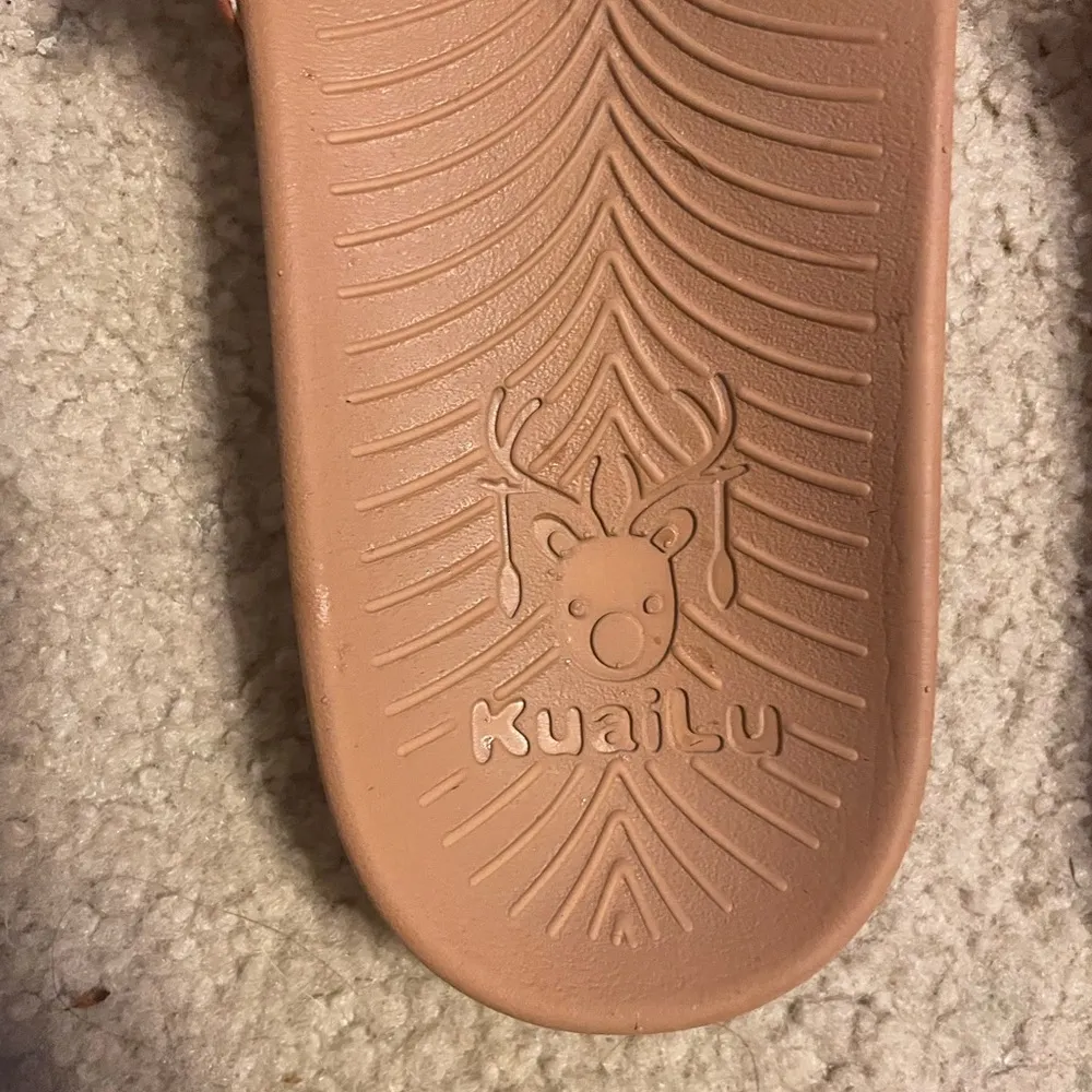 KuaiLu women’s orthotic slide sandals arch support comfort slip on size 11 Tan - Image 2