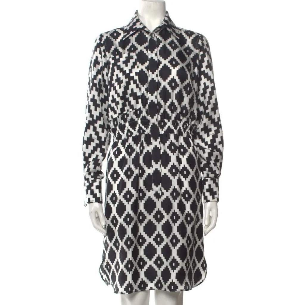 Max Mara 100 % Silk Printed‎ Mini Dress Size: S - Image 9