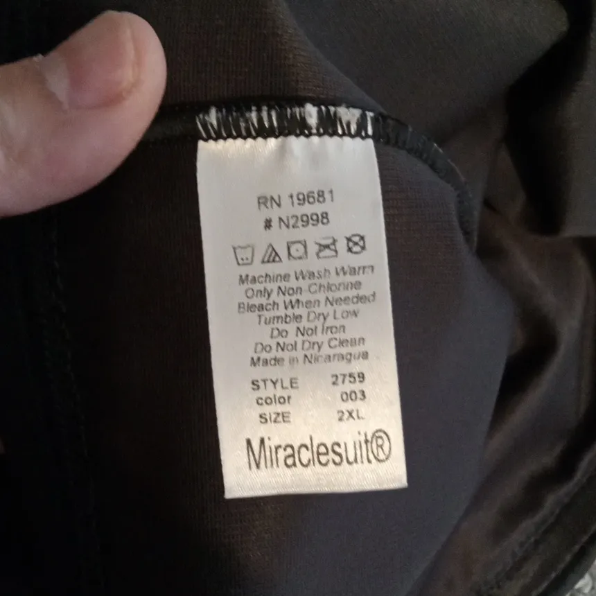 Miraclesuit Black Shapewear Magic Extra Firm Control High Waist Womens 2X - Image 2