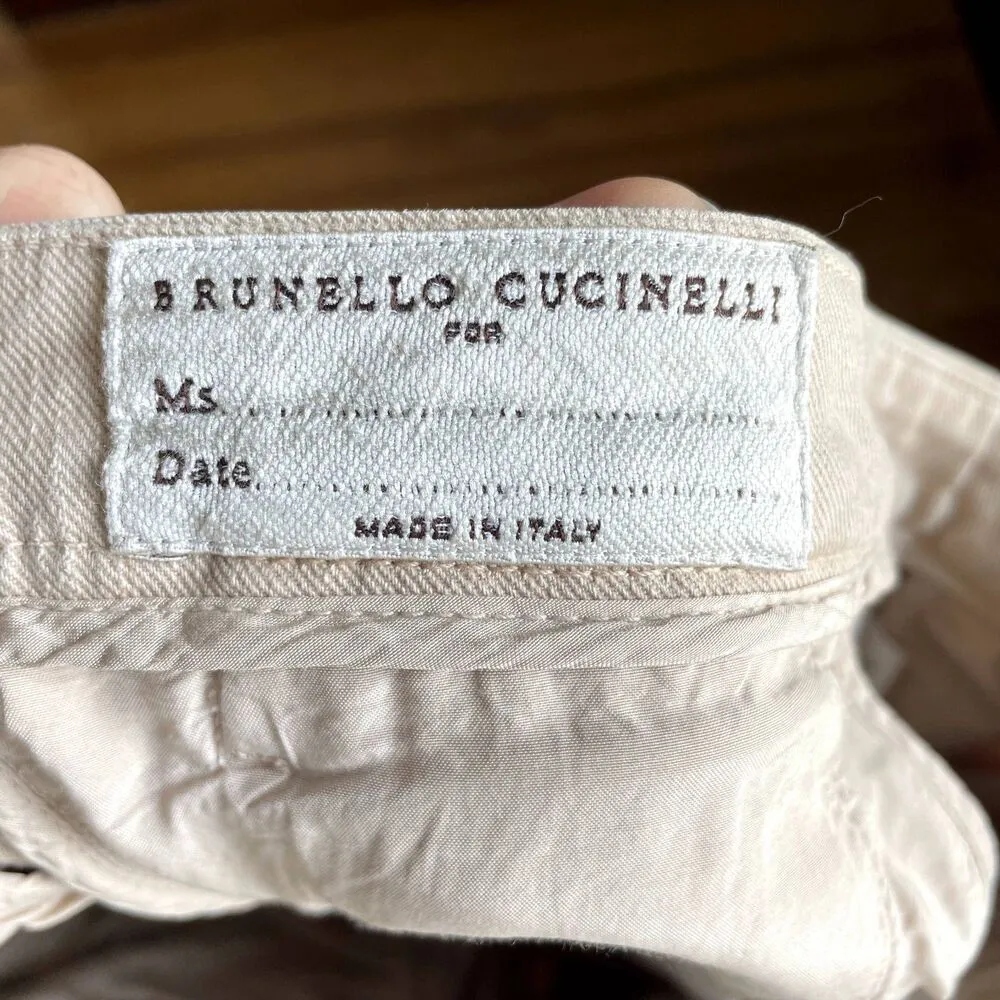 Brunello Cucinelli Slim Trousers Cream/Beige - Image 5