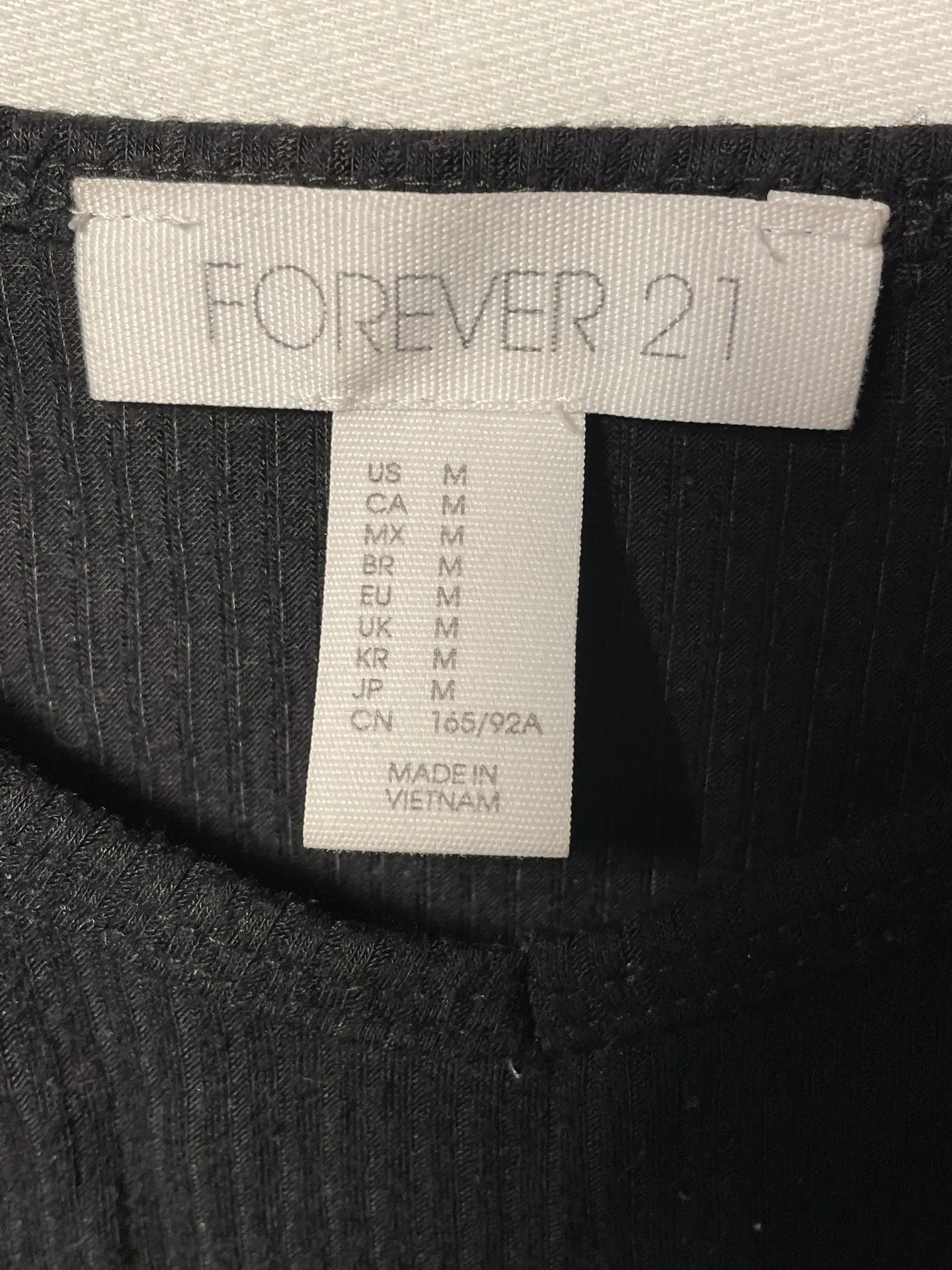 Forever 21 Black Ribbed Tank Top - Image 3