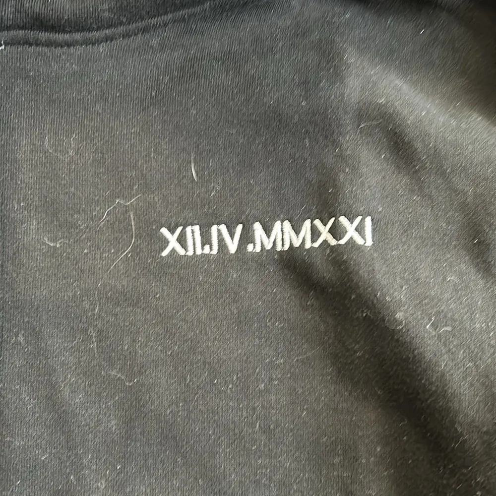 Roman numerals black hoodie - Image 3