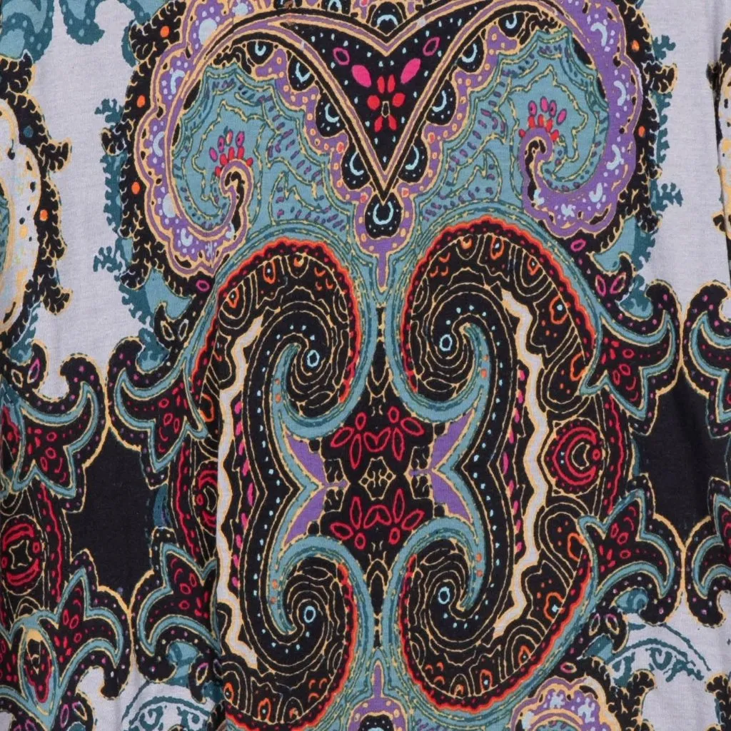 Daisy Fuentes Paisley Shirt XL Womens Short Sleeve Multicolor My Favorite T - Image 3