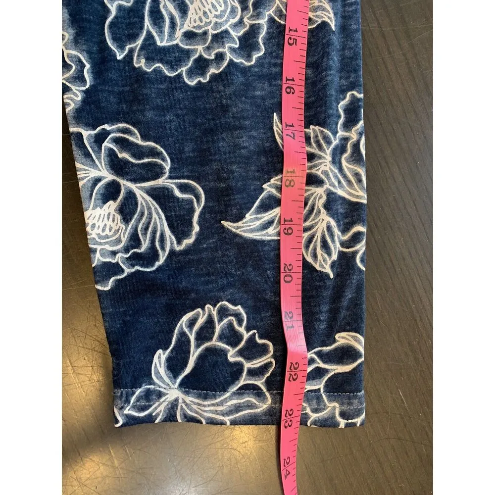 C&C California Top Women‎ Plus Sz 2XL XXL Floral Blue Burnout Shirt FLAW HOLE - Image 15