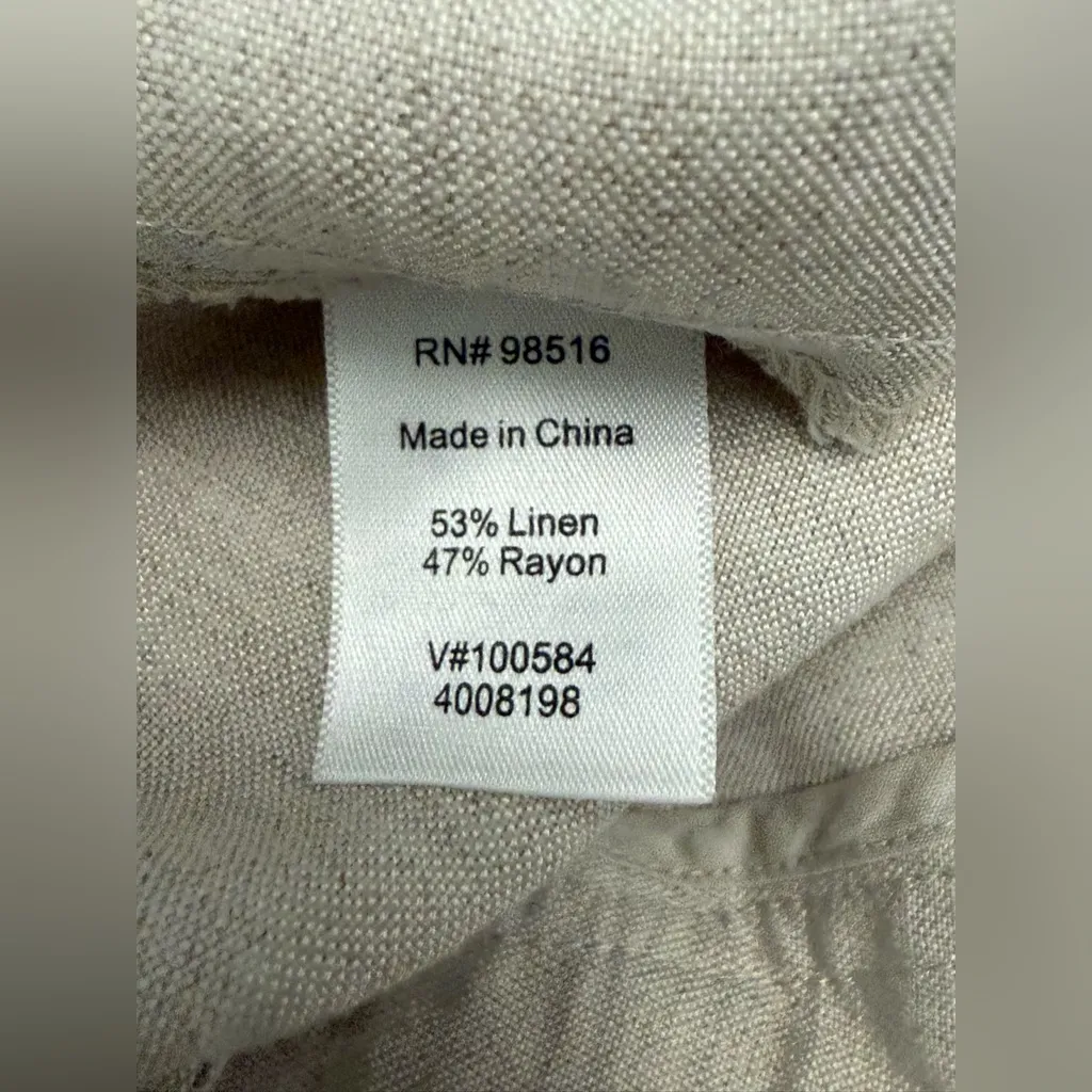 Coldwater Creek Natural Fit Linen Blend Pants Size 18W Drawstring‎ EUC - Image 5