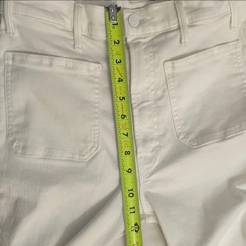 Mother White The Hustler Patch Pocket Ankle Jeans Womens Size 30 10367 - Image 8