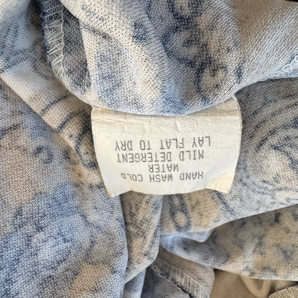 Vintage Y2K Venus USA Blue & Brown Floral Print Cap Sleeve Bodycon Mini Dress - Image 9