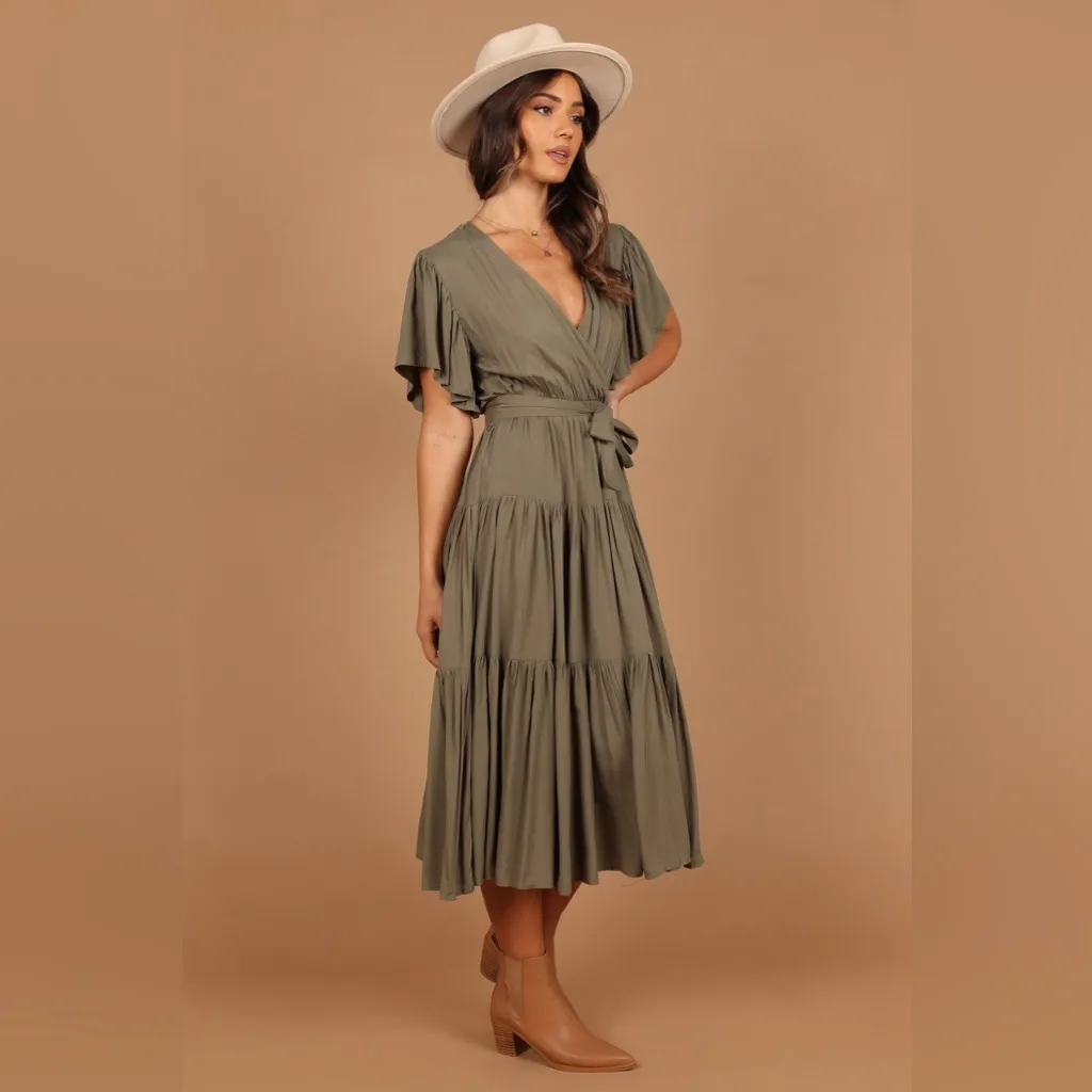 Petal and Pup Barker Dress, Olive, size 4, $89 - Image 7