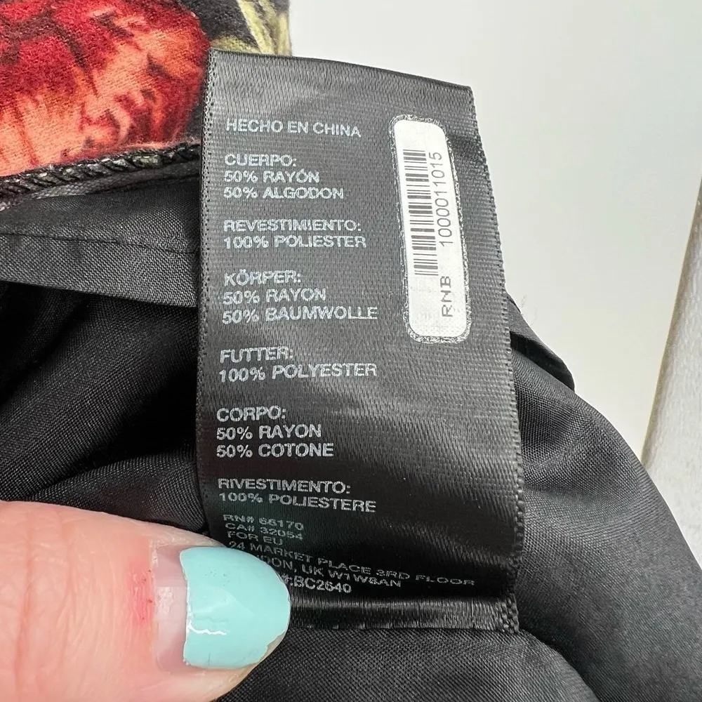 Maeve Anthropologie Rose Floral Print Short Sleeve Shift Dress pockets sz small - Image 10