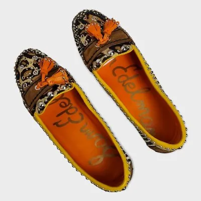 Sam Edelman Aurora Leather Zebra Animal Print Cow Hair Tassel Loafers Sz 7.5M - Image 11