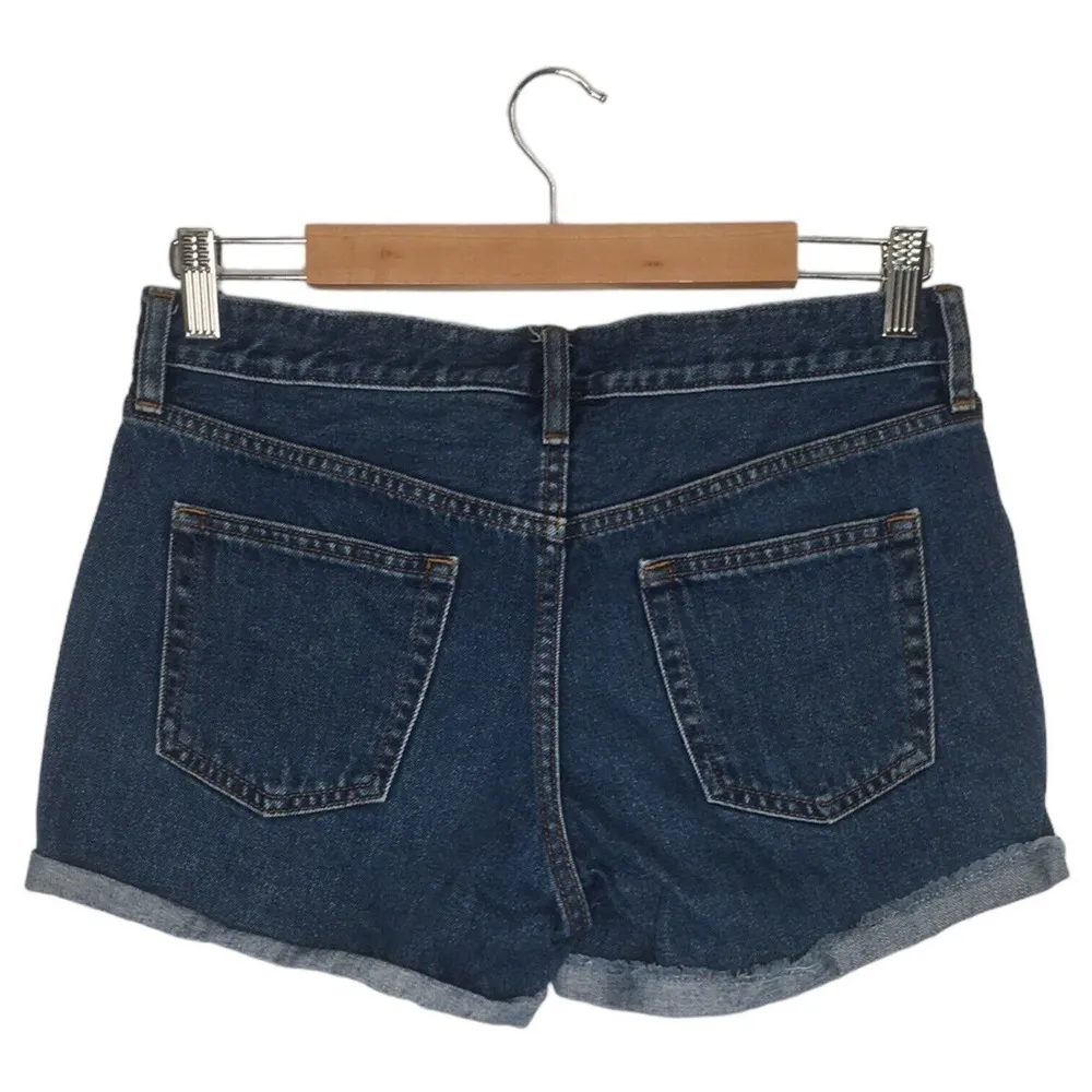 J Crew Shorts Womens 26 Cuffed Hem Denim Medium Wash Low Rise Classic Blue - Image 2