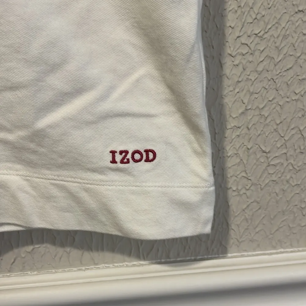 IZOD XFG White pink cotton Golf polo shirt size small - Image 3