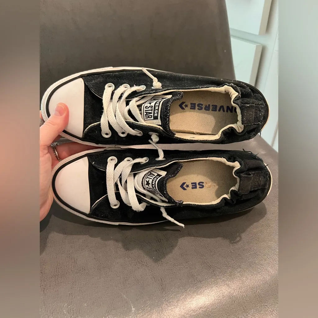 Women's Black and White Converse Shoreline 8 - Image 9