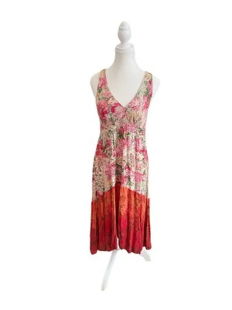 Angie‎ High Low Dress Womens L Pink Festival Brunch Resort Coastal Cruise Beach - Image 2