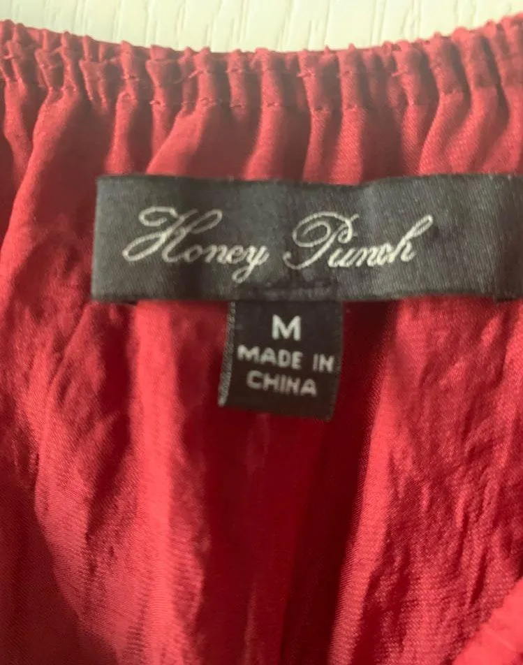 Honey Punch red romper - Image 2