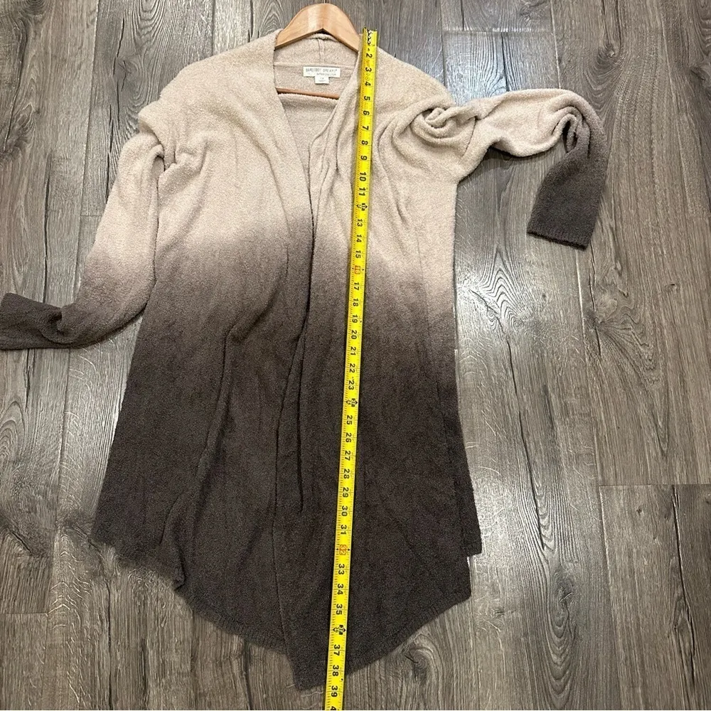 Barefoot Dreams CozyChic Lite Calypso Wrap Cardigan Bamboo Ombre Brown Tan S/M - Image 10