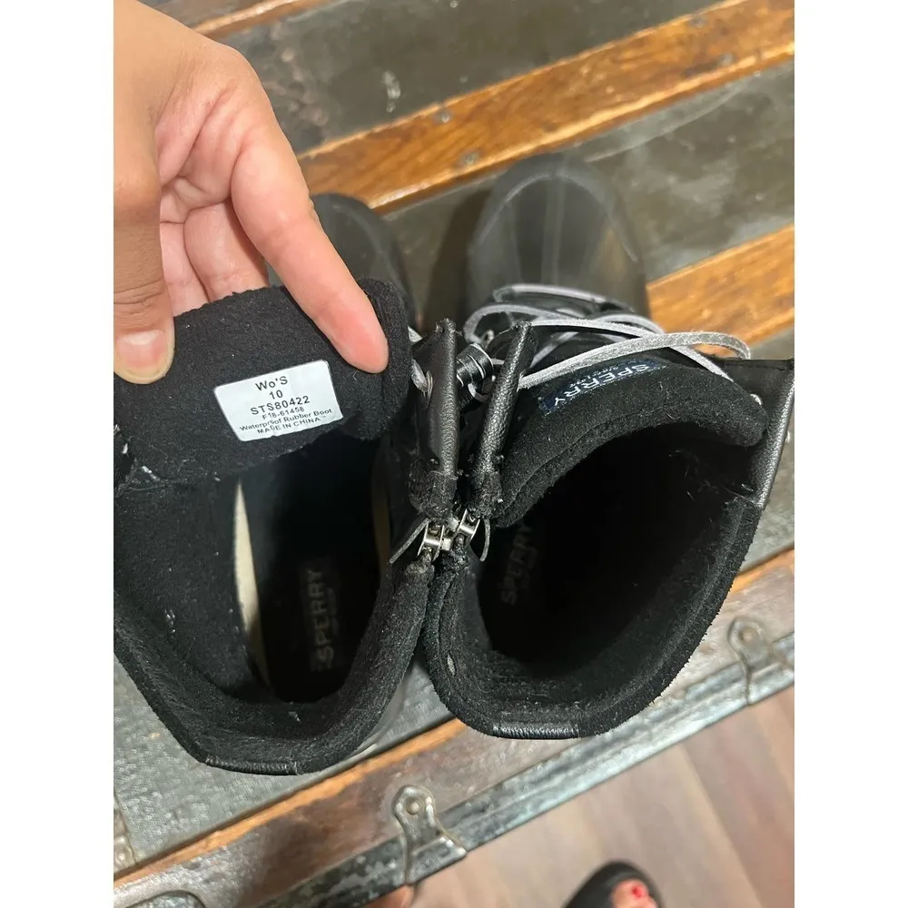 Sperry Black Suede Duck Boots - Image 3
