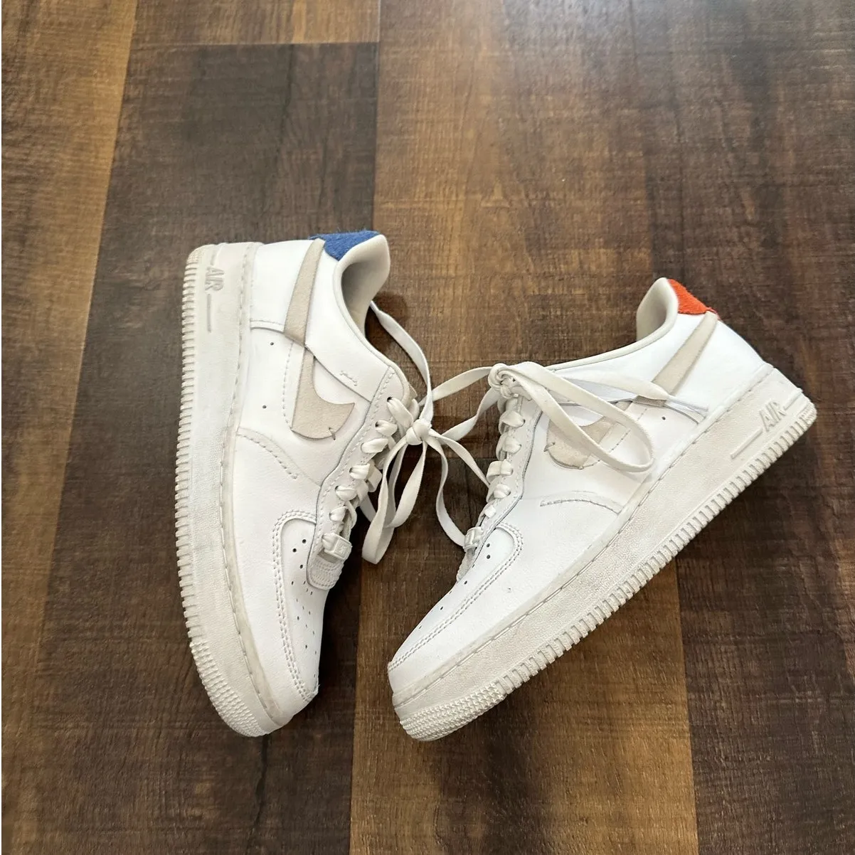 Nike Air Force 1 Low White Leather Sneakers Women’s Size 8 - Image 3