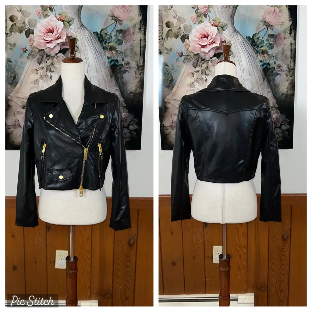 Funky New Ryegrass Vegan Leather Moto Jacket! - Image 3