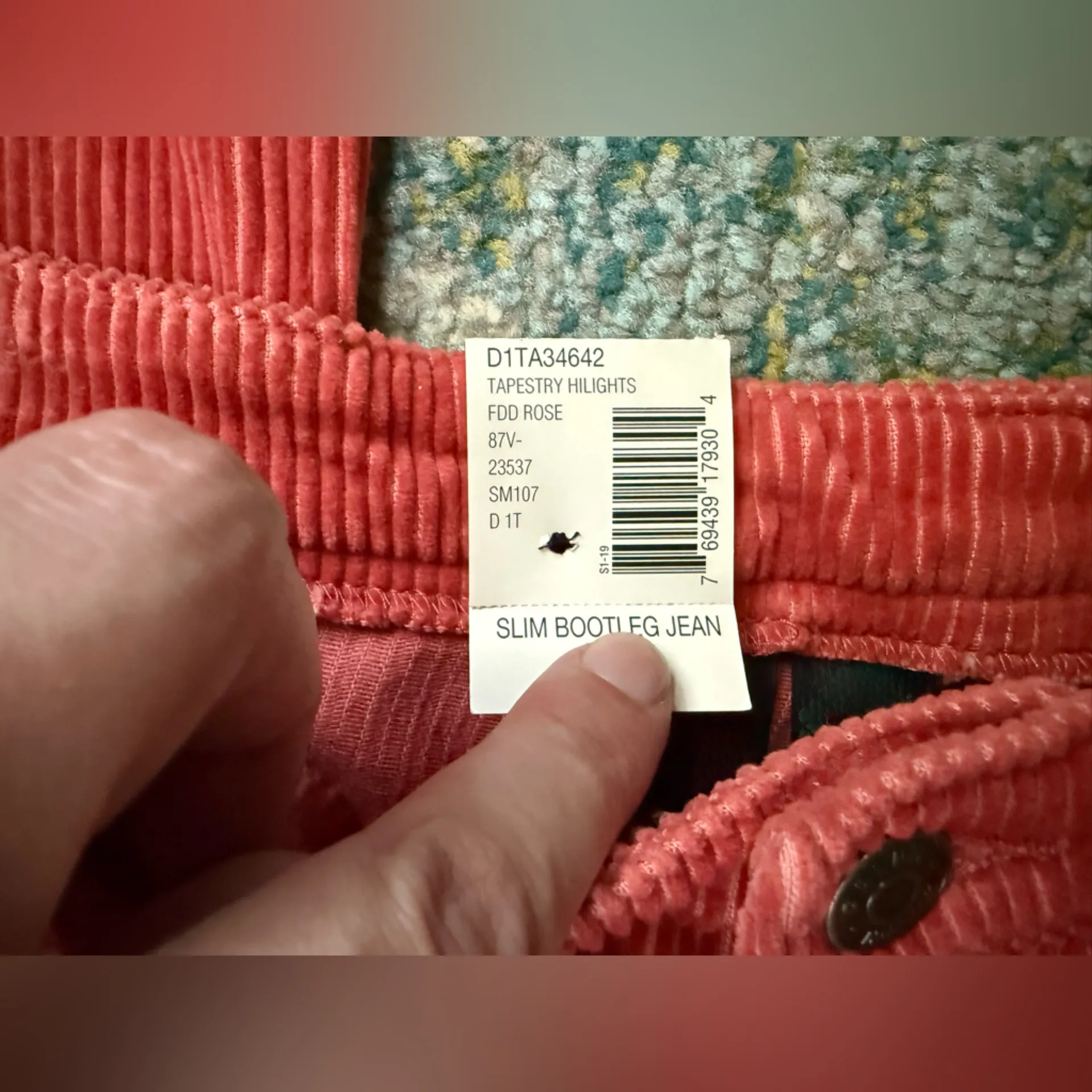 Y2K NOS Ralph by Ralph Lauren slim bootleg corduroy jeans, size 8 - Image 6