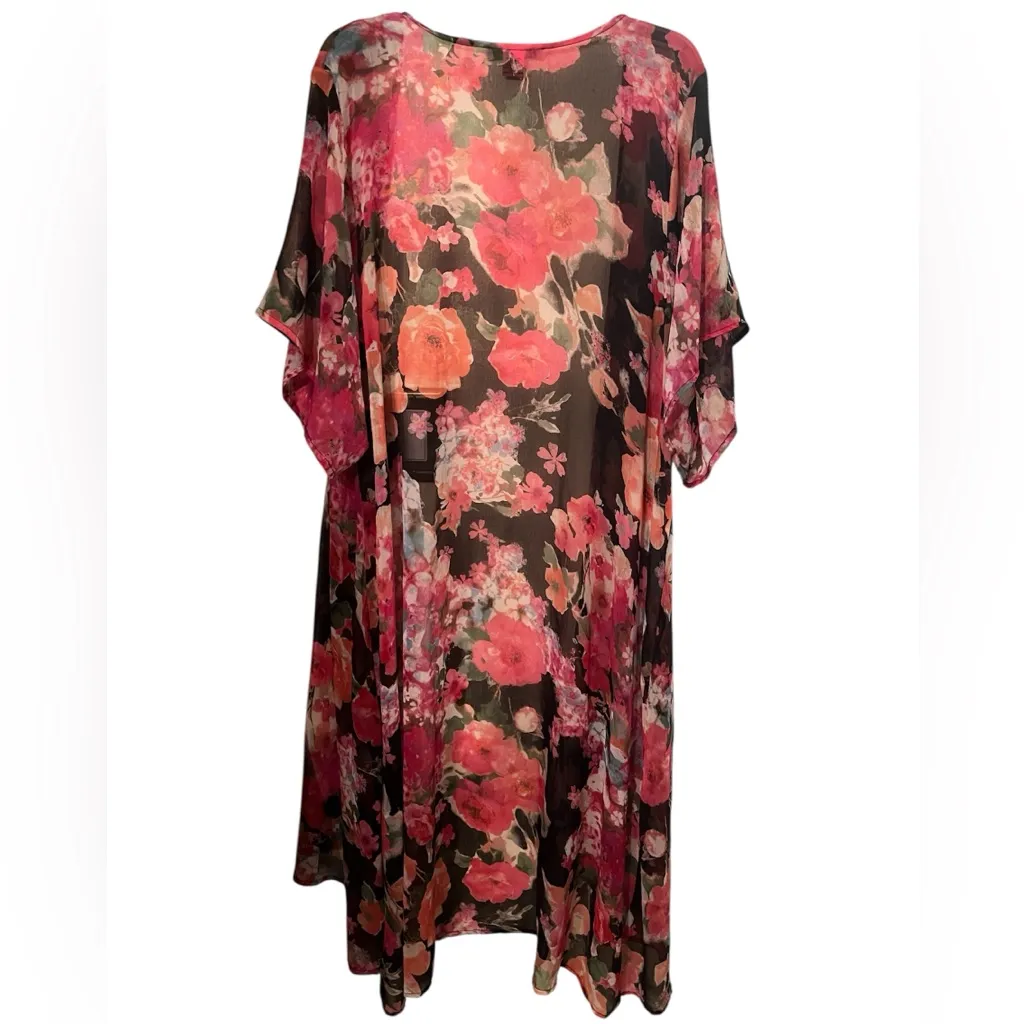Betsey Johnson 💋 Floral Sheer Kimono Cardigan OSFM - Image 5