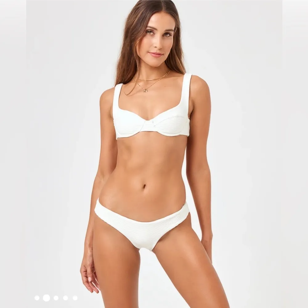 L*Space Eco Chic Repreve® Nikita Bikini Top, White, Sz Small, $130 - Image 3