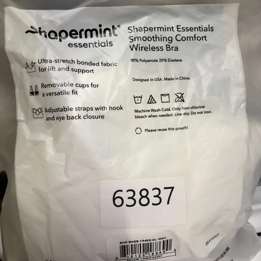 Shapermint Smoothing Comfort Wireless Bra White M Size M - Image 6