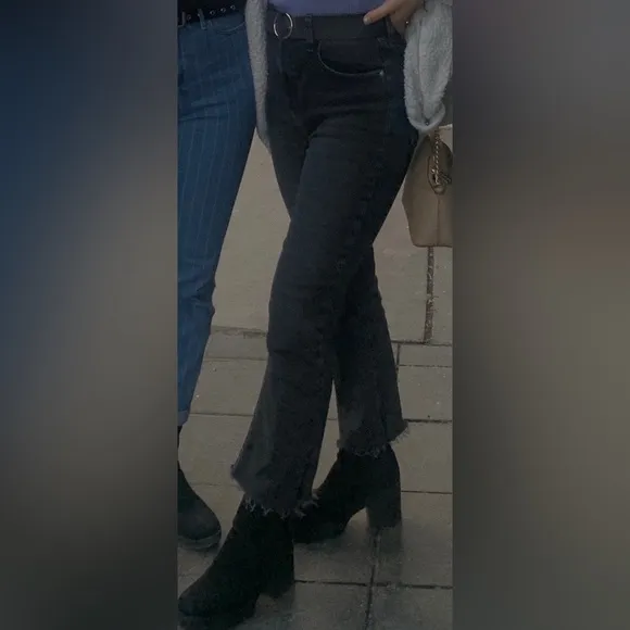 BDG washed black high-rise cropped kick flare jeans - Image 6