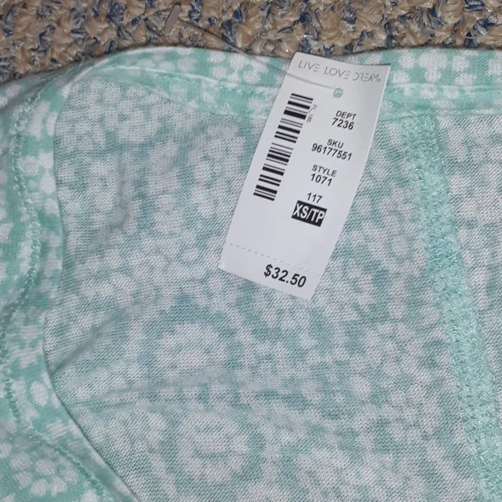 Live Love Dream Sleepwear Top SIZE XS - Image 2