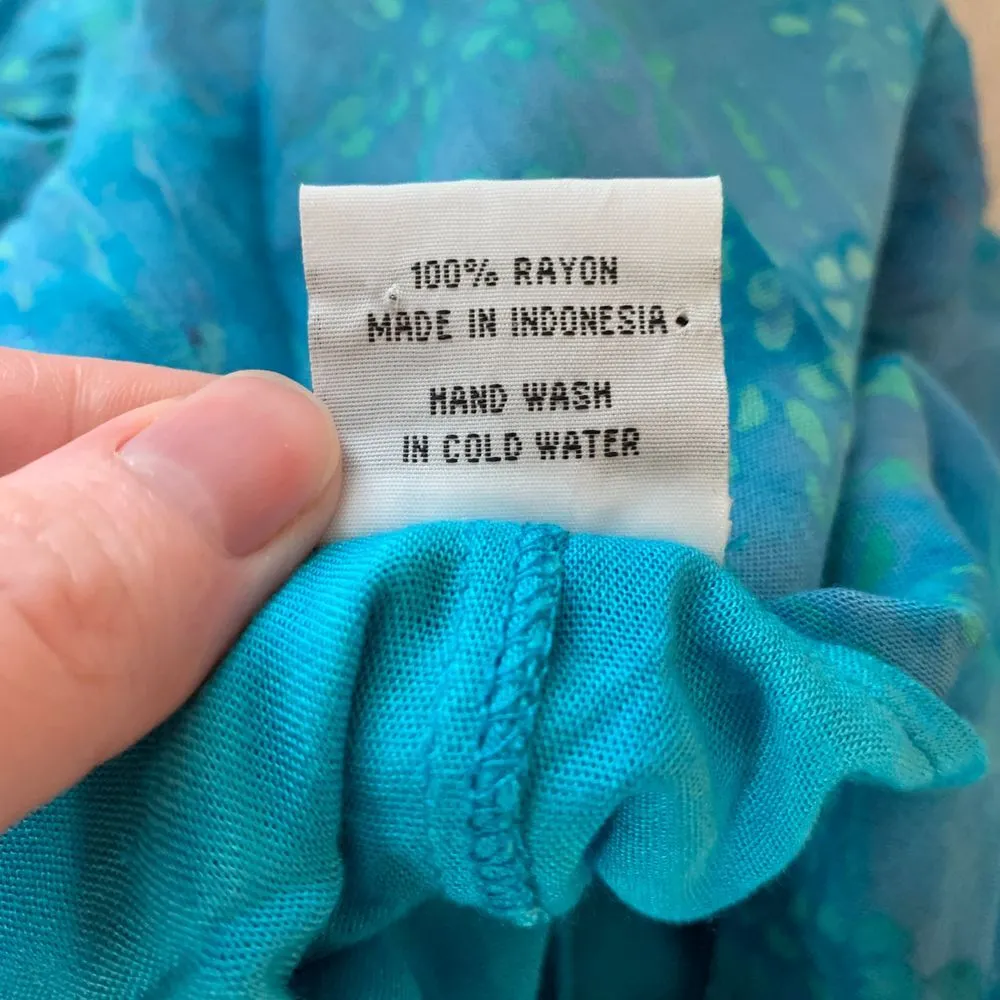 Lost River Clothing Co Floral Layered Swing Dress Mini Tunic Summer Blue Size XS - Image 6