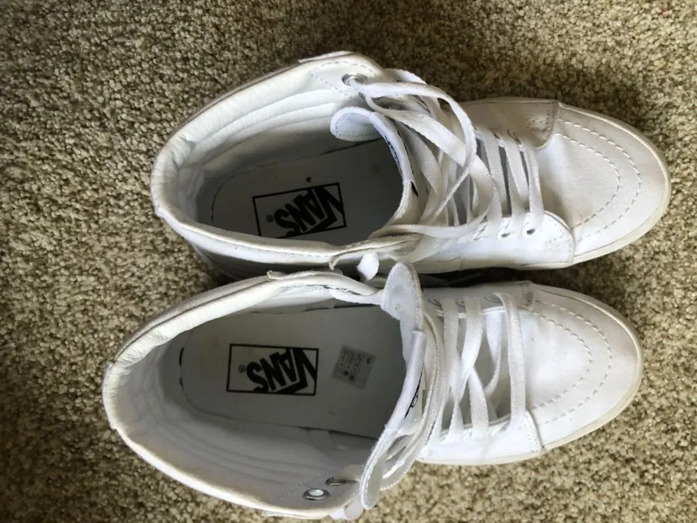 Vans White High Tops - Image 10