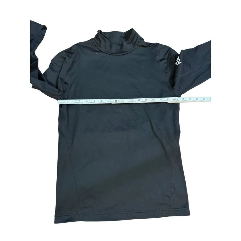 Reebok women’s CrossFit Black Long Sleeve Base Mock Neck Compression Top Running - Image 4