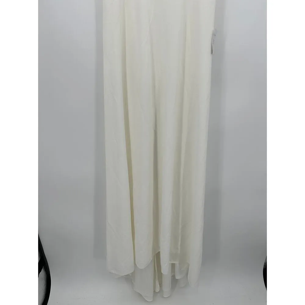 Lulus Gown Ivory Maxi Cap Sleeve Full Length Sz Small Wedding Bridal Gala Party - Image 3