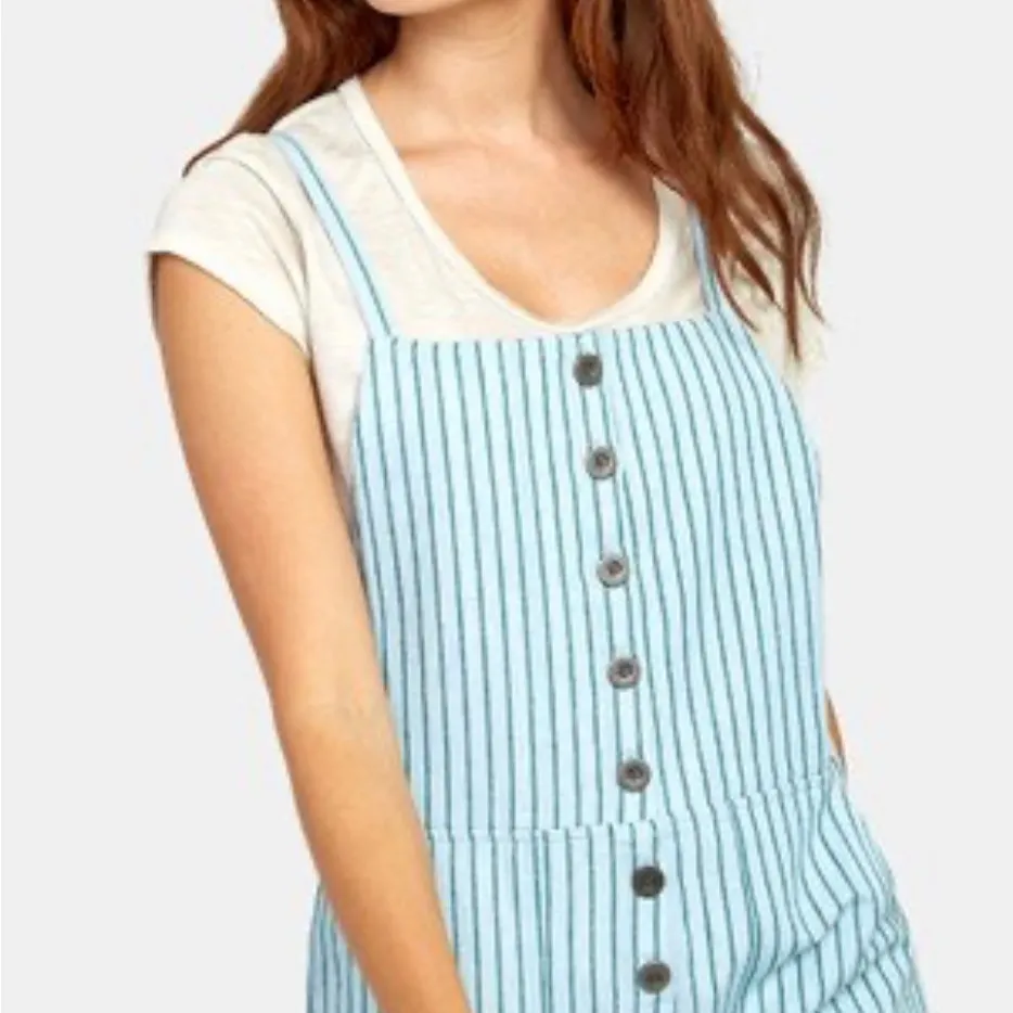 🌹NWT RVCA SHOUTOUT STRIPE JUMPSUIT, Large - Image 2