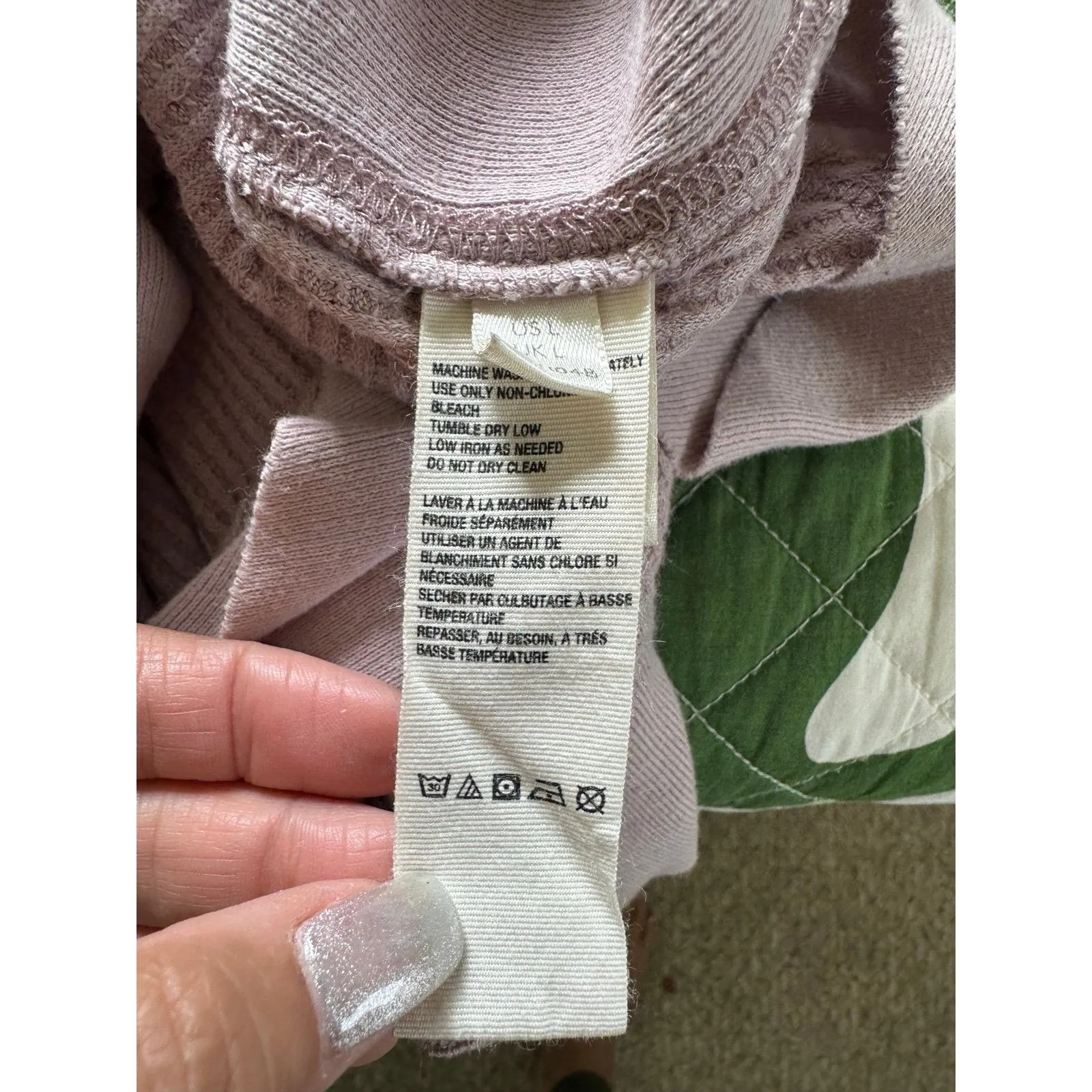 We The Free People Owen Thermal Hi-Low Round Hemline Oversized Tunic Top L - Image 10