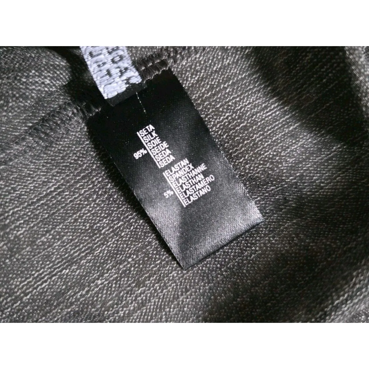 La Perla Short Silk Blend Gray Robe Made in Italy Women Size Medium MISSING BELT - Image 5