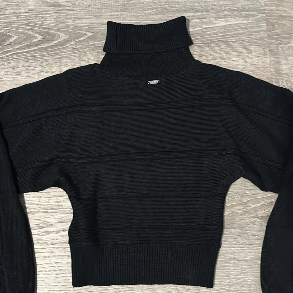 Guess Women’s‎ Zaila Braided Turtleneck Long Sleeve Crop Cozy Sweater Top Sz XS - Image 7