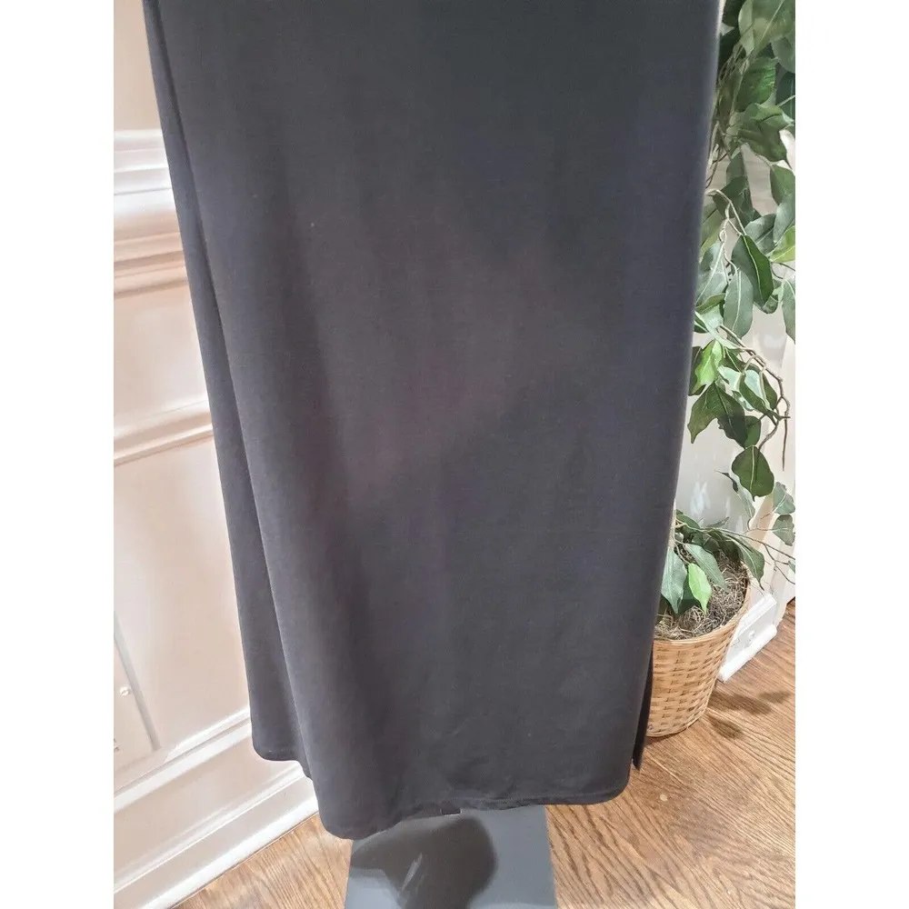 Venus Women's Black Solid Polyester One Shoulder Off Long Sleeve Long Maxi Dress - Image 4