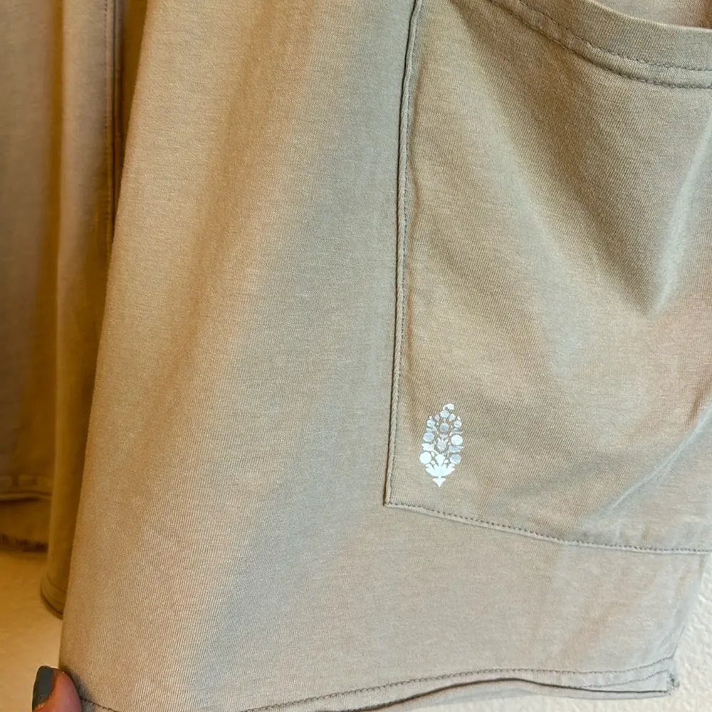 NEW! $60 FREE PEOPLE Movement Size Small HOT SHOT TEE ROMPER ONESIE Mocha Latte - Image 7