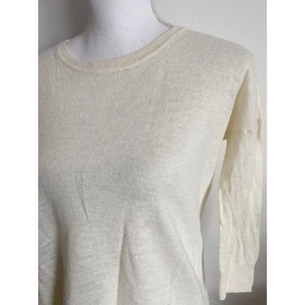 J. Crew • Alpaca Wool Linen Cream Ivory Sweater - Image 4
