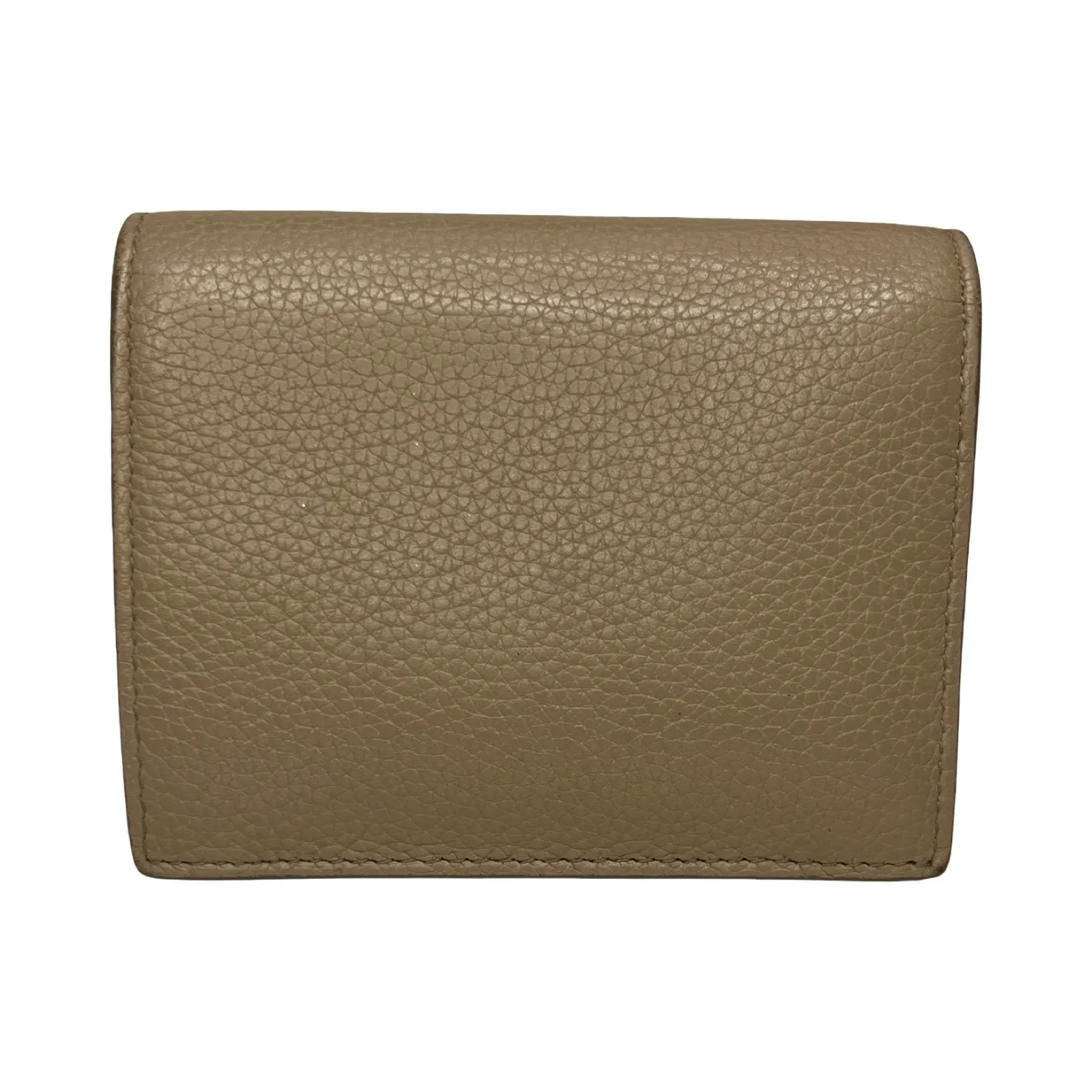 Prada Vitello Daino Taupe Beige Leather Bifold Wallet Pink Interior With Box - Image 5