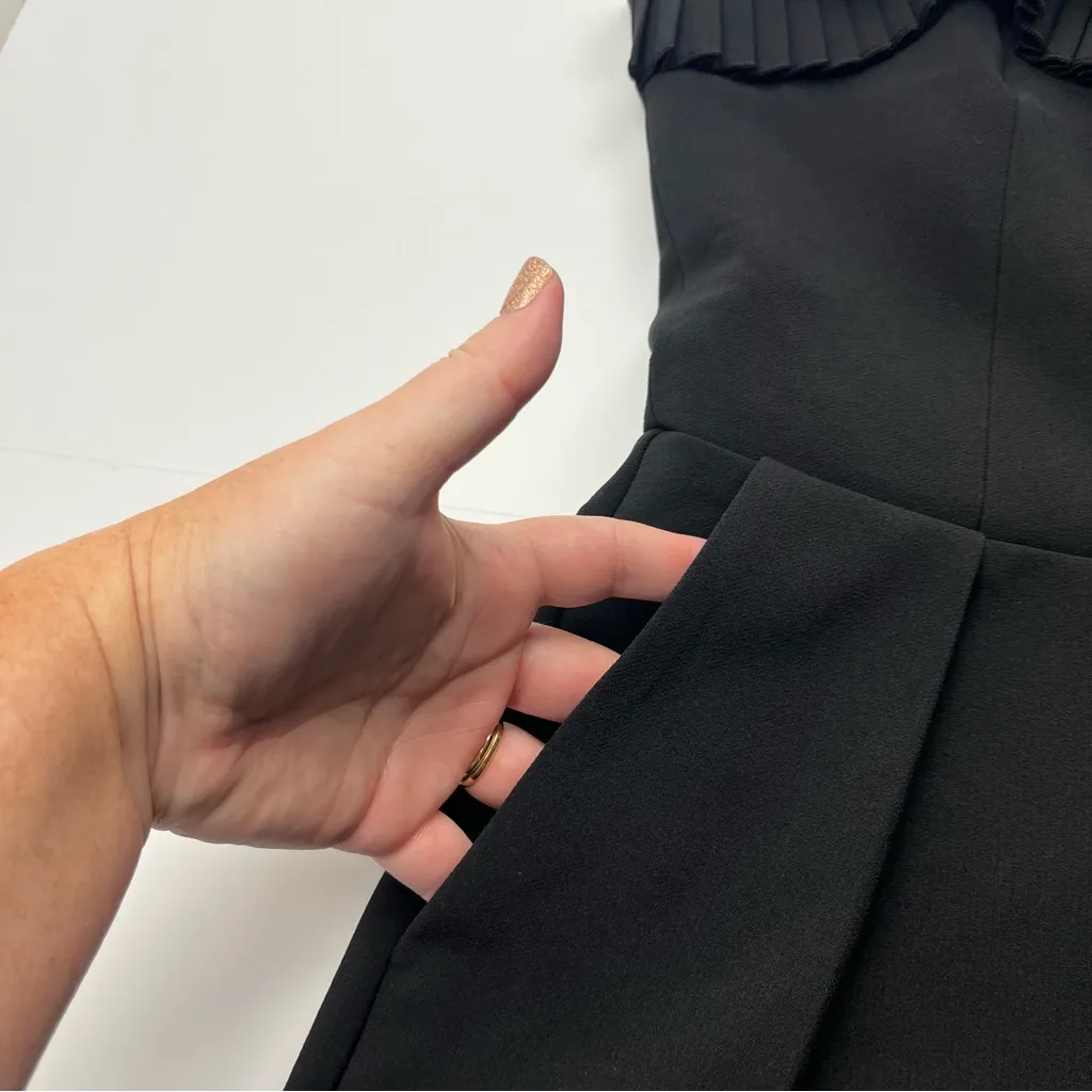 The Kooples Strapless Jumpsuit Womens Size‎ 2 Black Side Zipper Pockets NEW - Image 13