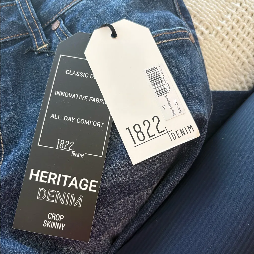 NWT 1822 Heritage Denim crop skinny jeans size 10 - Image 2