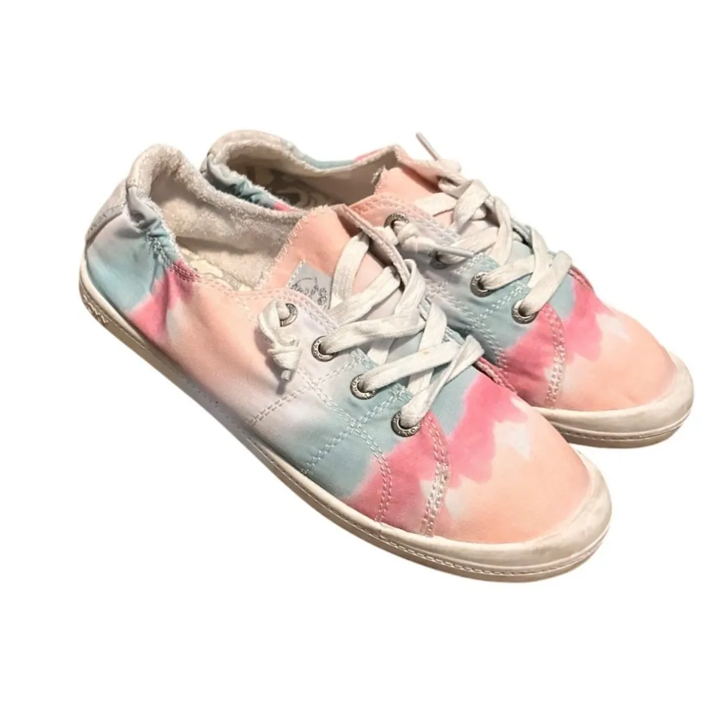 Roxy Size 8 Fabric Lace-Up Casual Womens Tie-Dye Fasion Sneakers Shoes - Image 7