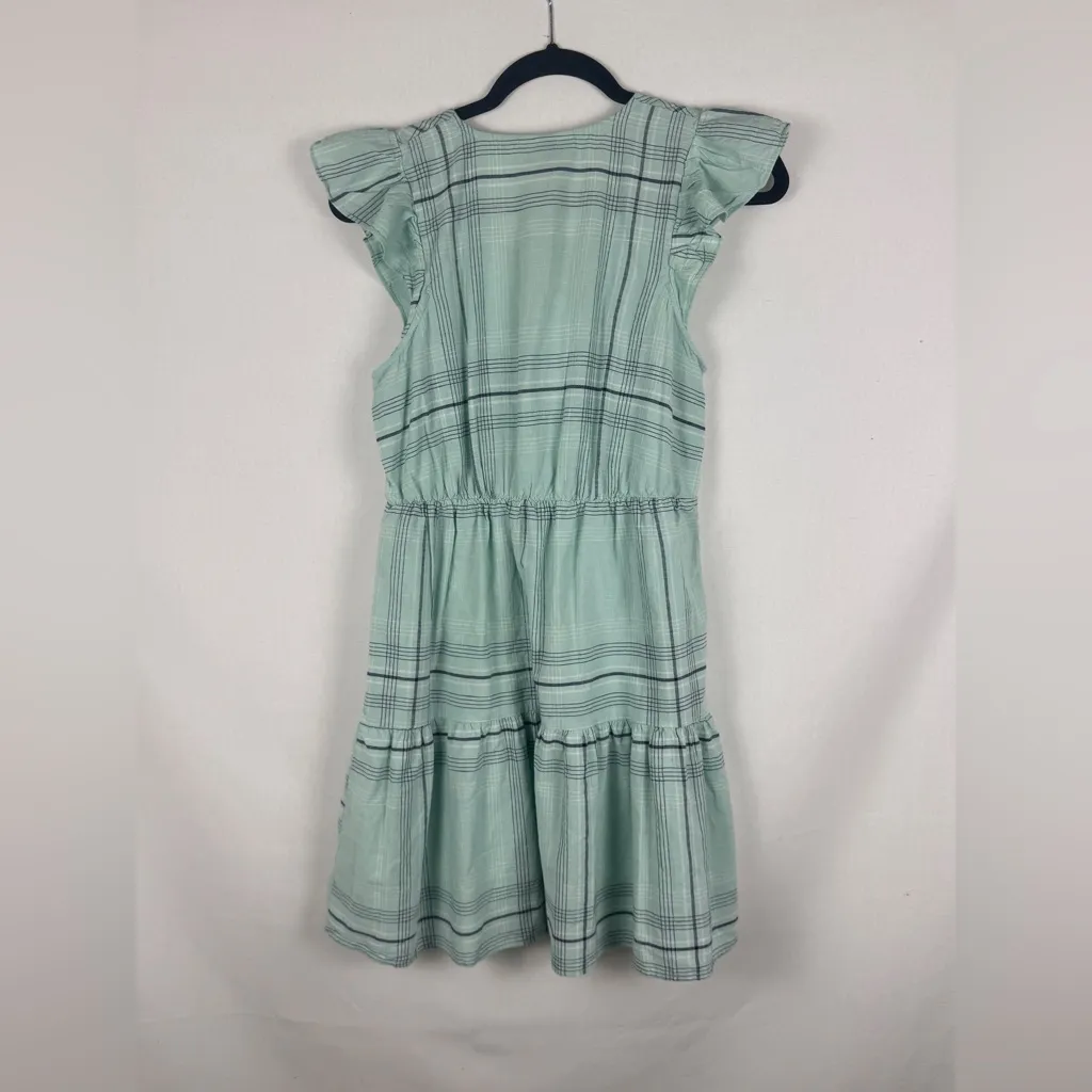 NWT Universal Thread Plaid Ruffle Sleeve Dress - Image 5