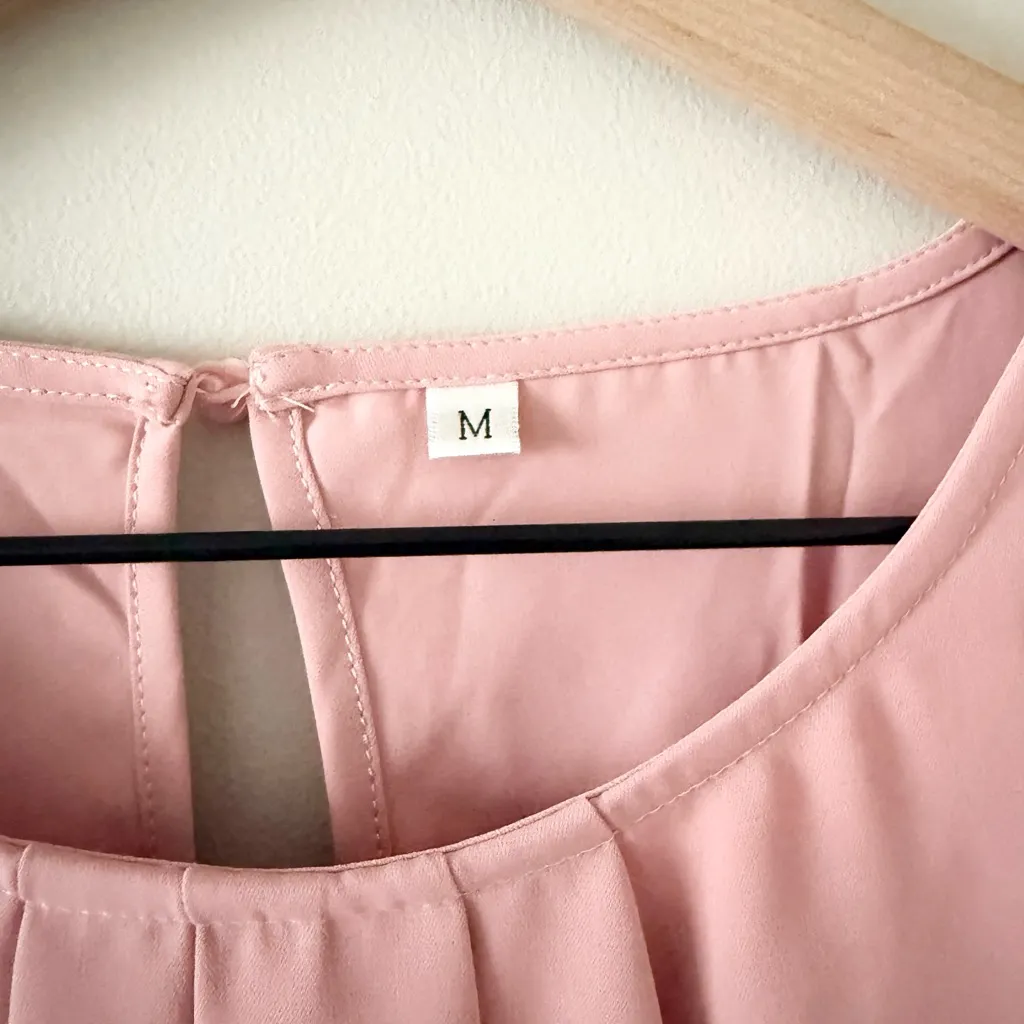 Amazon Petal Sleeve Blouse in Pink Size M - Image 5